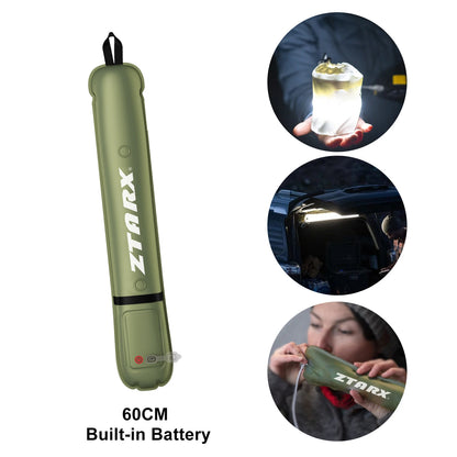 Solar USB Rechargeable LED Tube – Foldable, Magnetic & Waterproof for Outdoor Use