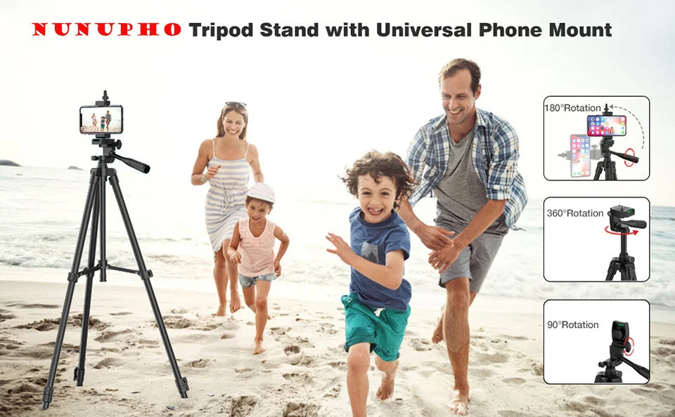 103cm Lightweight Tripod for Phone & Camera – Portable with Bluetooth Control & Desktop Stand