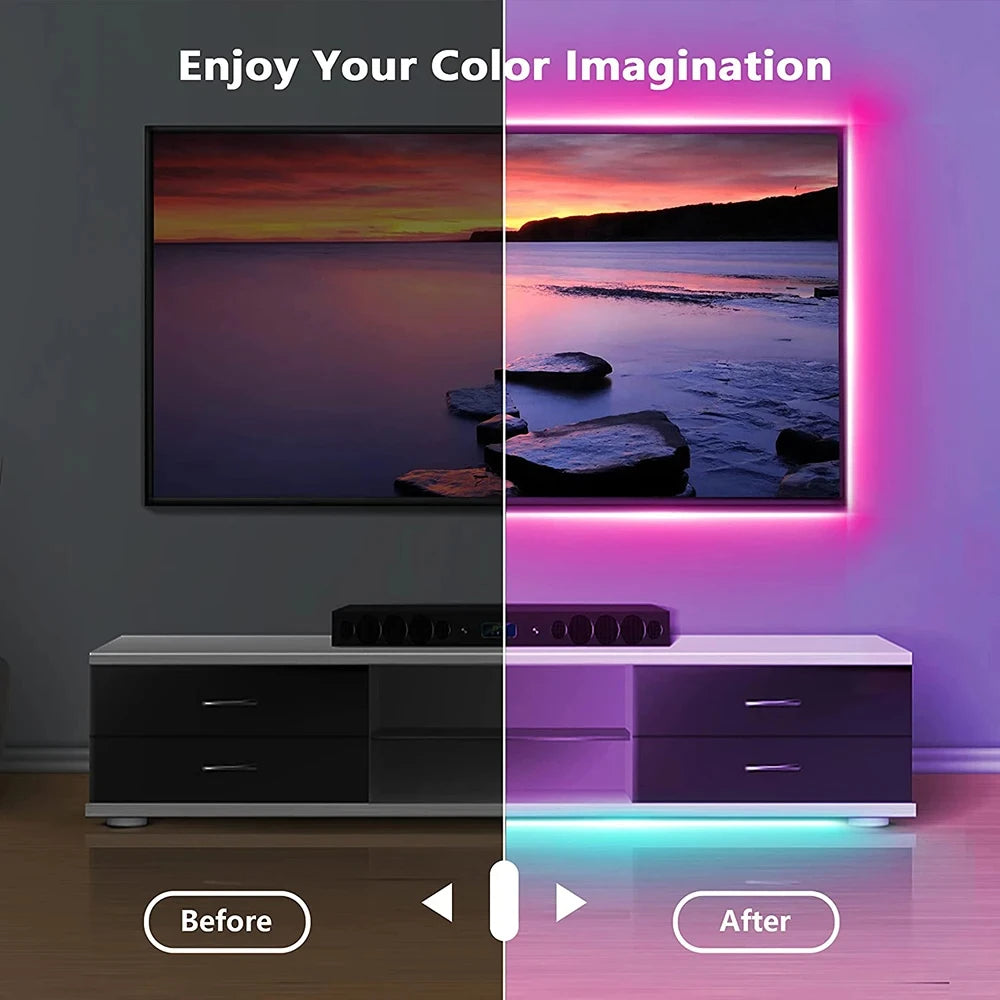 Smart LED Light Strip – 5050 RGB with Remote, APP & Bluetooth