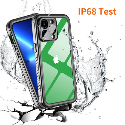 FS IP68 Waterproof Case – Clear Diving Phone Cover for iPhone 7 to 16 Series