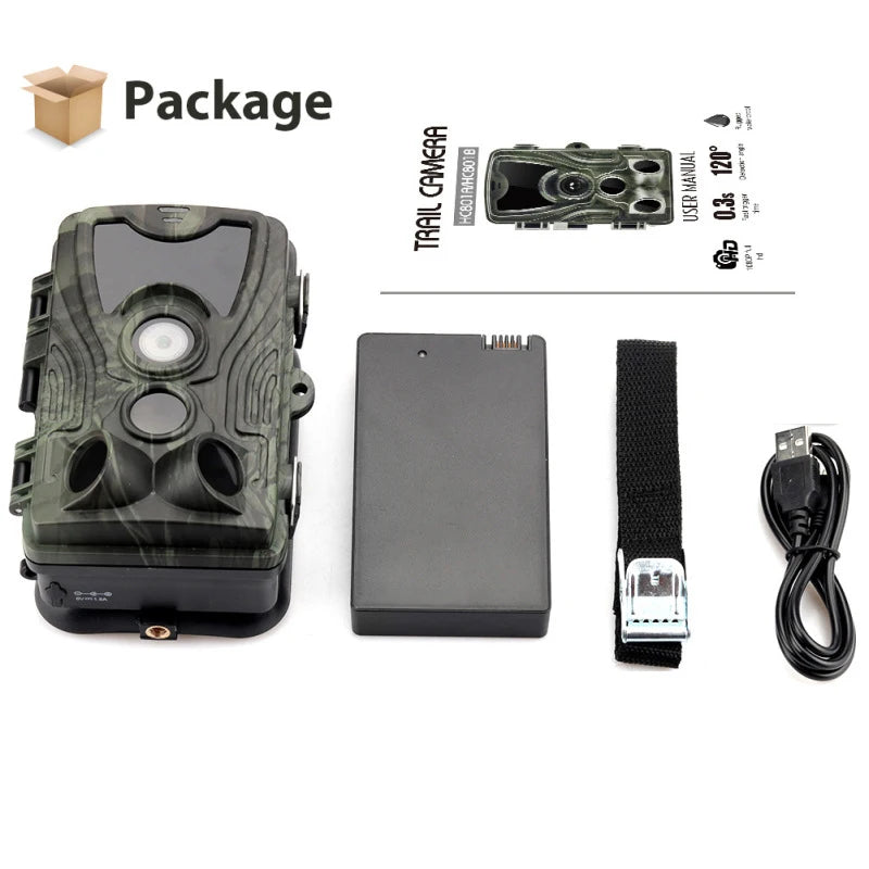 20MP 1080P Outdoor Hunting Trail Camera – IP65 Waterproof with 5000mAh Battery for Wildlife Surveillance