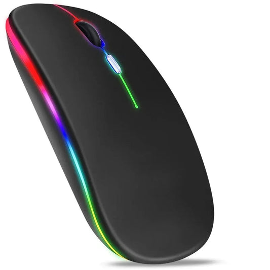 Wireless RGB Gaming Mouse – Rechargeable Bluetooth, LED Backlit, 3600DPI Ergonomic