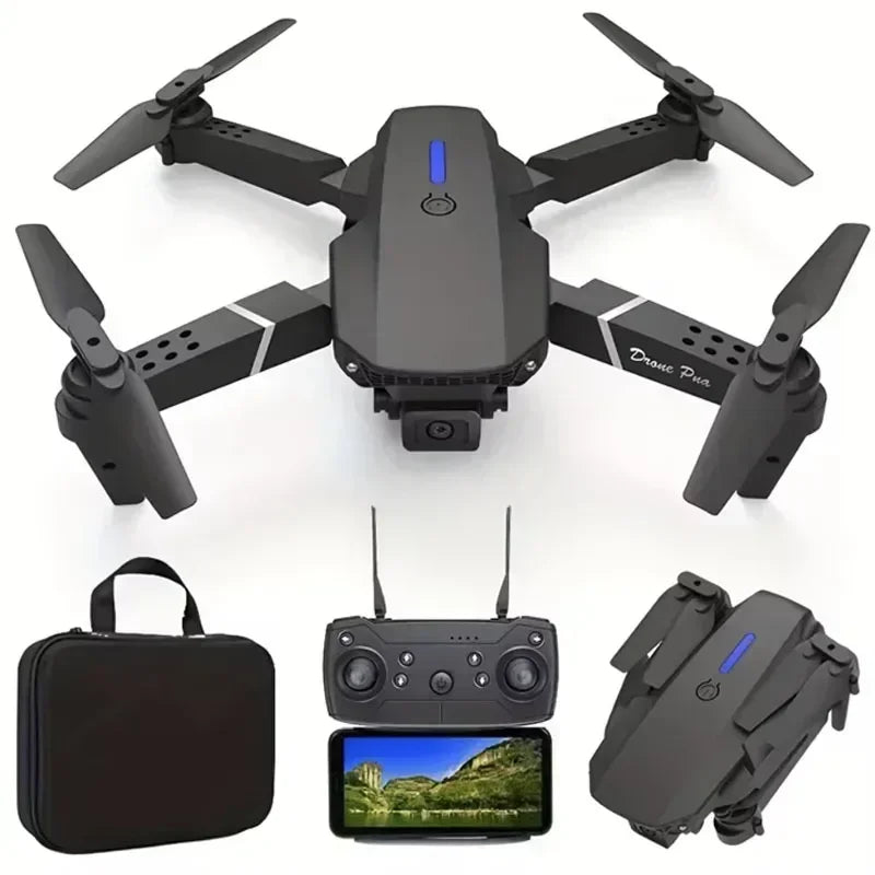 E88 Pro Foldable Drone – 4K/1080P HD Camera, WiFi FPV, RC Helicopter Toy Gift