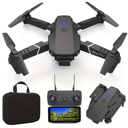 E88 Pro Foldable Drone – 4K/1080P HD Camera, WiFi FPV, RC Helicopter Toy Gift