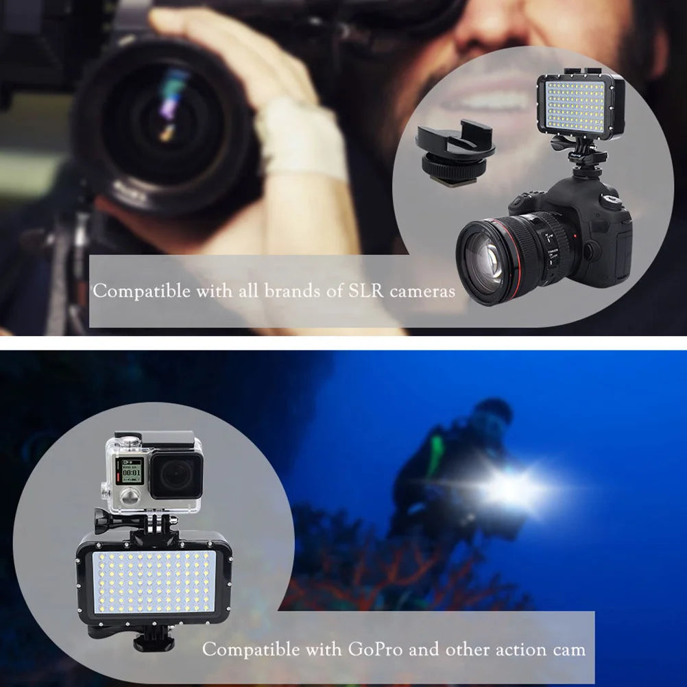 Waterproof Diving LED Light 50m – Rechargeable, 84 LEDs, 5000lm for Camera Use