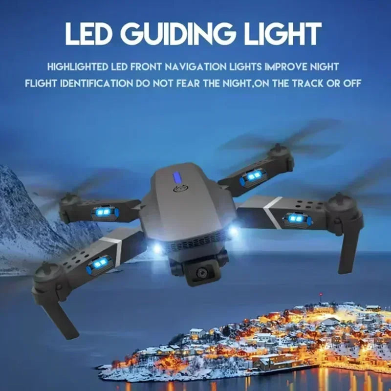 E88 Pro Foldable Drone – 4K/1080P HD Camera, WiFi FPV, RC Helicopter Toy Gift