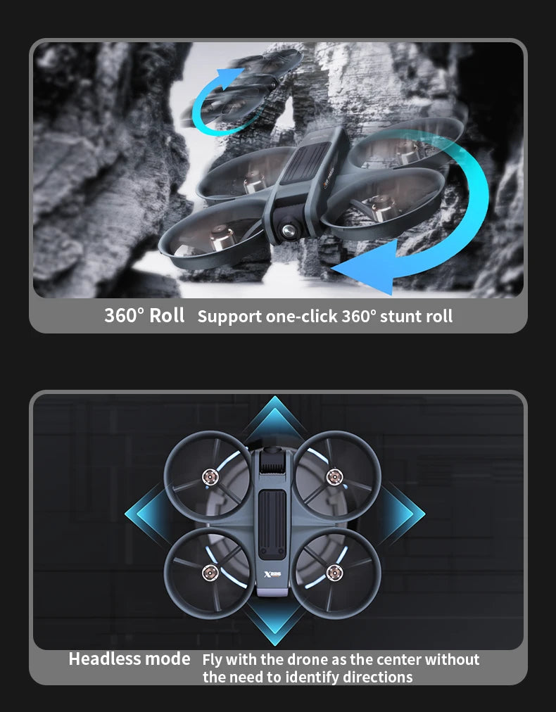 X226 Brushless Drone – Dual HD Camera, VR Control, Obstacle Avoidance, Optical Flow Hover