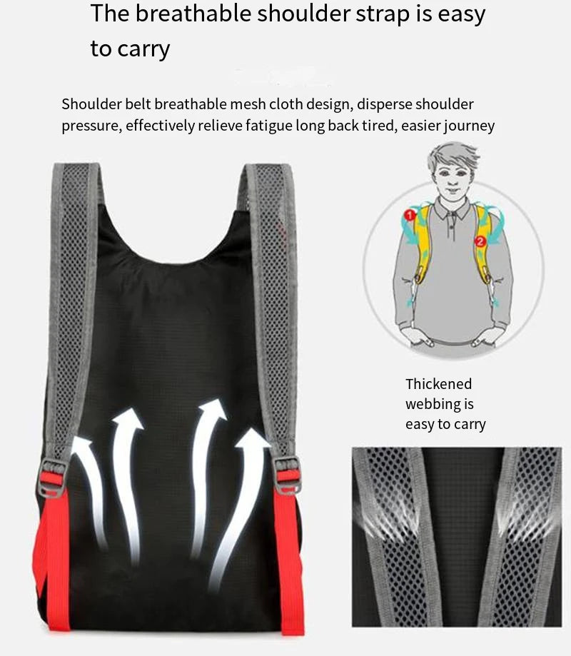 Lightweight Waterproof Folding Backpack – Outdoor Travel, Hiking & Camping Bag