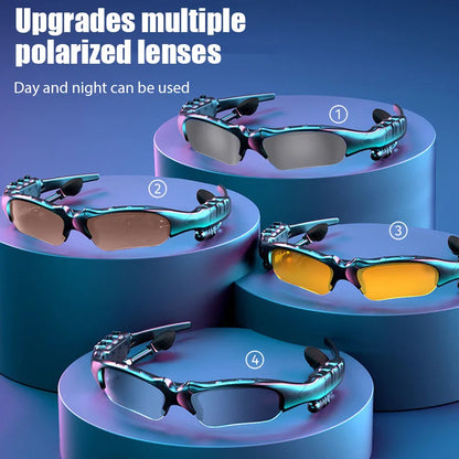 Sports Bluetooth Earphones Sunglasses – Wireless Stereo Headset with Polarized Lenses
