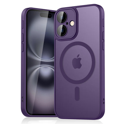 Luxury Magnetic Matte Armor Case – Shockproof & MagSafe Compatible for iPhone 11–16