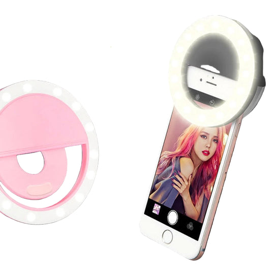 LED Ring Light for Selfies – USB Rechargeable for All Smartphones