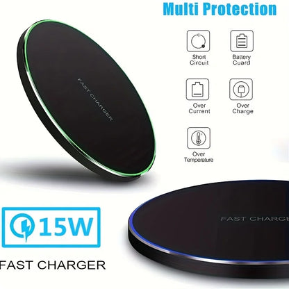 30W Fast Wireless Charger – Compatible with iPhone, Samsung & Xiaomi