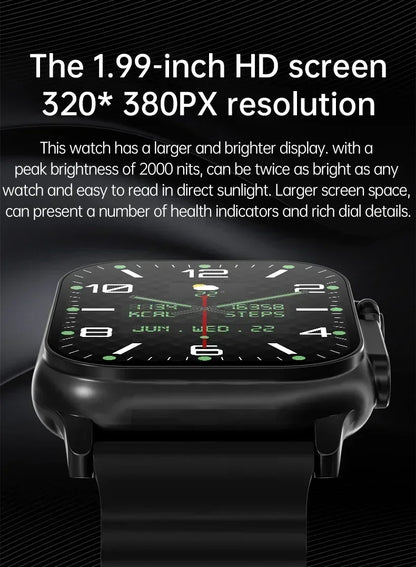 Smartwatch T900 U2 49mm – Bluetooth Call, NFC, GPS, Music, Games, Wireless Charging
