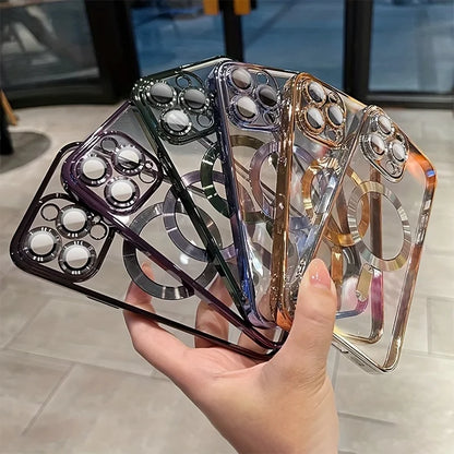 Premium Magnetic Clear MagSafe Case – iPhone 11 to 17 / Pro, Pro Max, Air, Plus