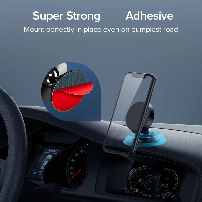 Magnetic Phone Holder – Stick-on Car Dashboard or Wall Mount for iPhone, Samsung & Xiaomi