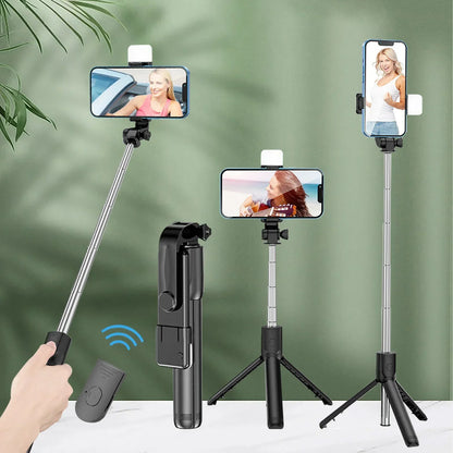 Telescopic Selfie Stick & Tripod – Portable 700mm Phone Stand with Bluetooth Remote