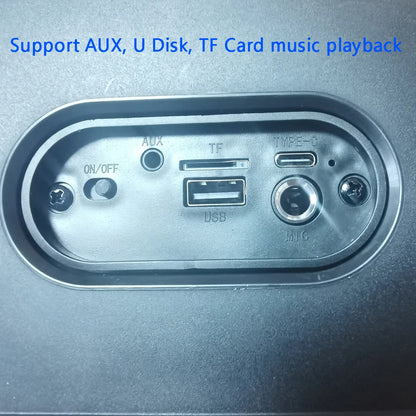 Bluetooth Speaker with Mic – Portable Karaoke Machine, FM, LED & TWS