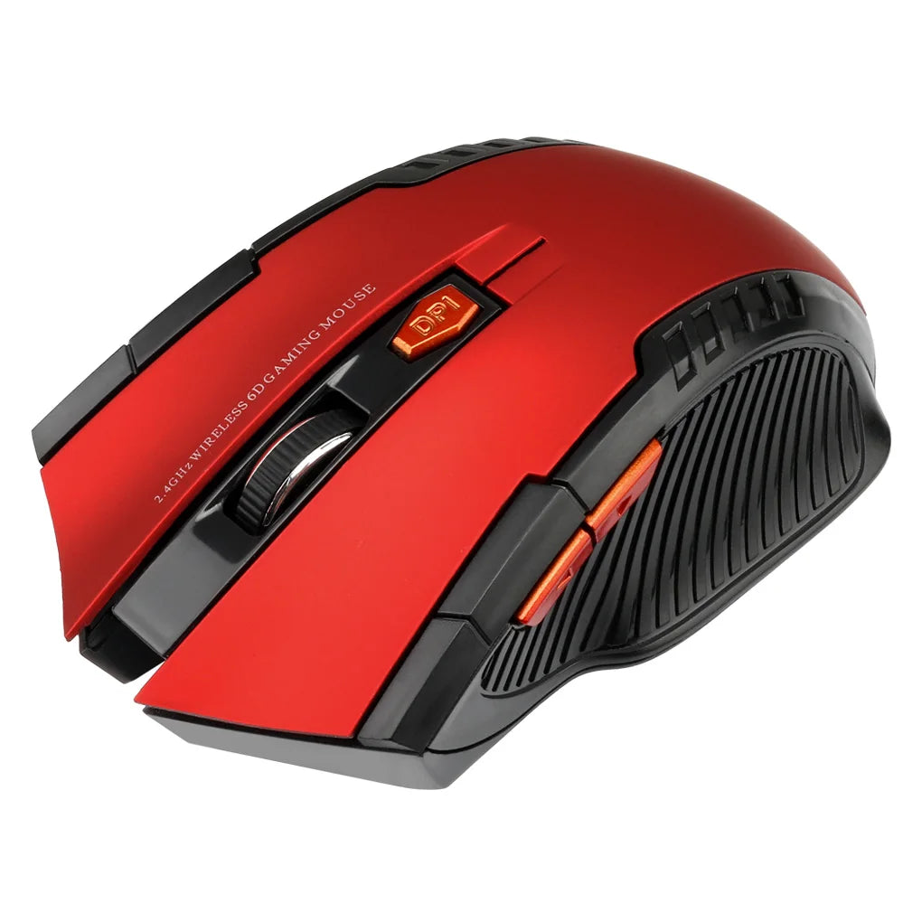 2.4G Wireless Gaming Mouse – 1600DPI, 6 Buttons, USB Receiver for PC & Laptop