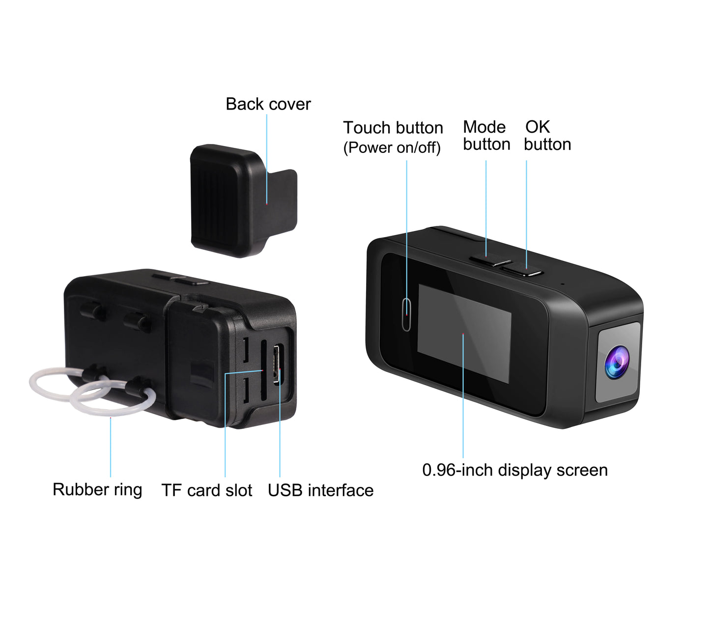 Wearable Glasses Camera 1080P – Mini Portable Video Recorder with Head-Mounted Design
