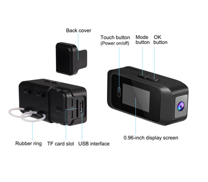 Wearable Glasses Camera 1080P – Mini Portable Video Recorder with Head-Mounted Design