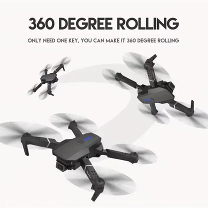 E88 Pro Foldable Drone – 4K/1080P HD Camera, WiFi FPV, RC Helicopter Toy Gift