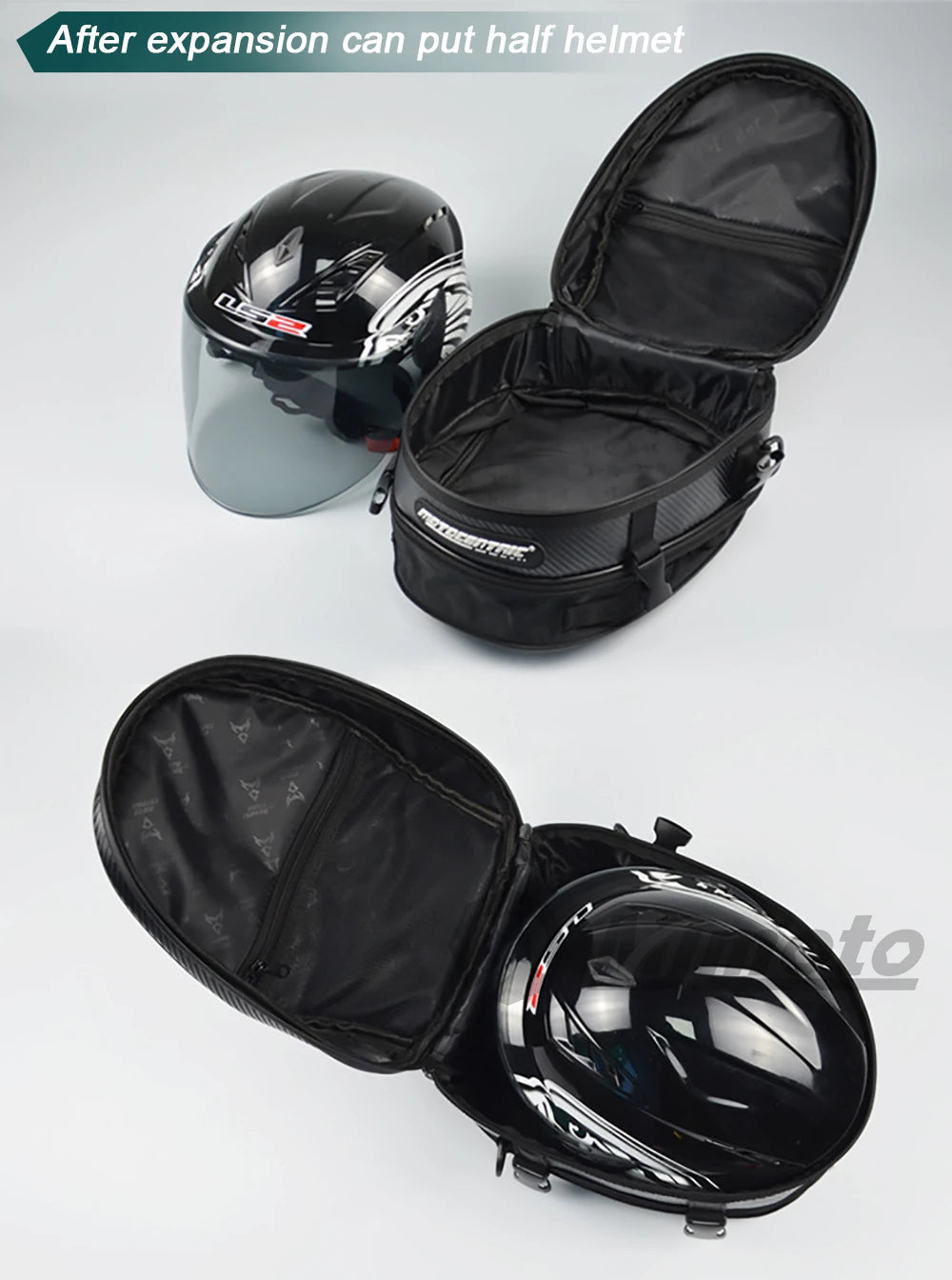 Motocentric Waterproof Motorcycle Tail Bag – High Capacity Rear Seat Backpack
