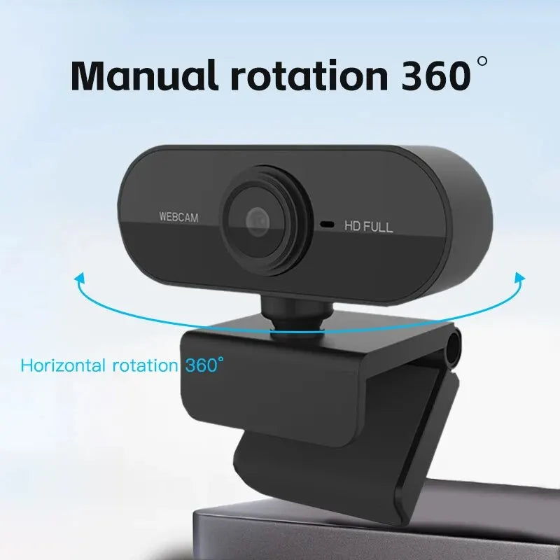 1080P HD USB Webcam – Built-in Microphone Camera for PC with Tripod Support