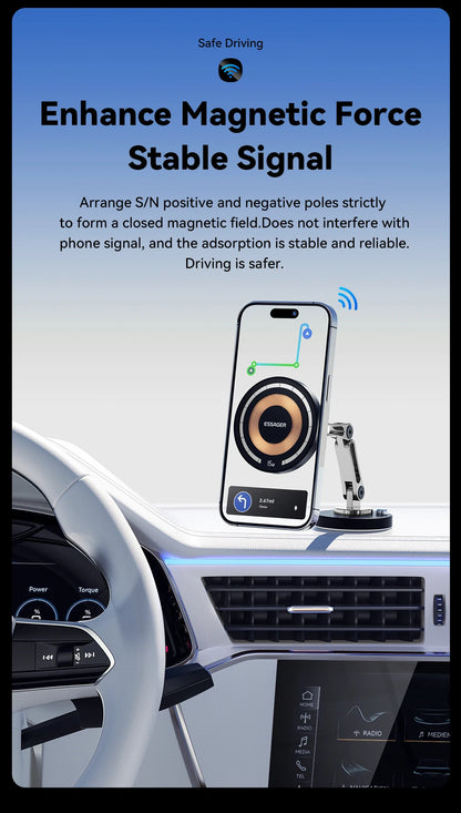 Essager Magnetic Car Wireless Charger – 15W Fast Charging Mount for MagSafe iPhone