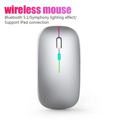 Wireless RGB Gaming Mouse – Rechargeable Bluetooth, LED Backlit, 3600DPI Ergonomic