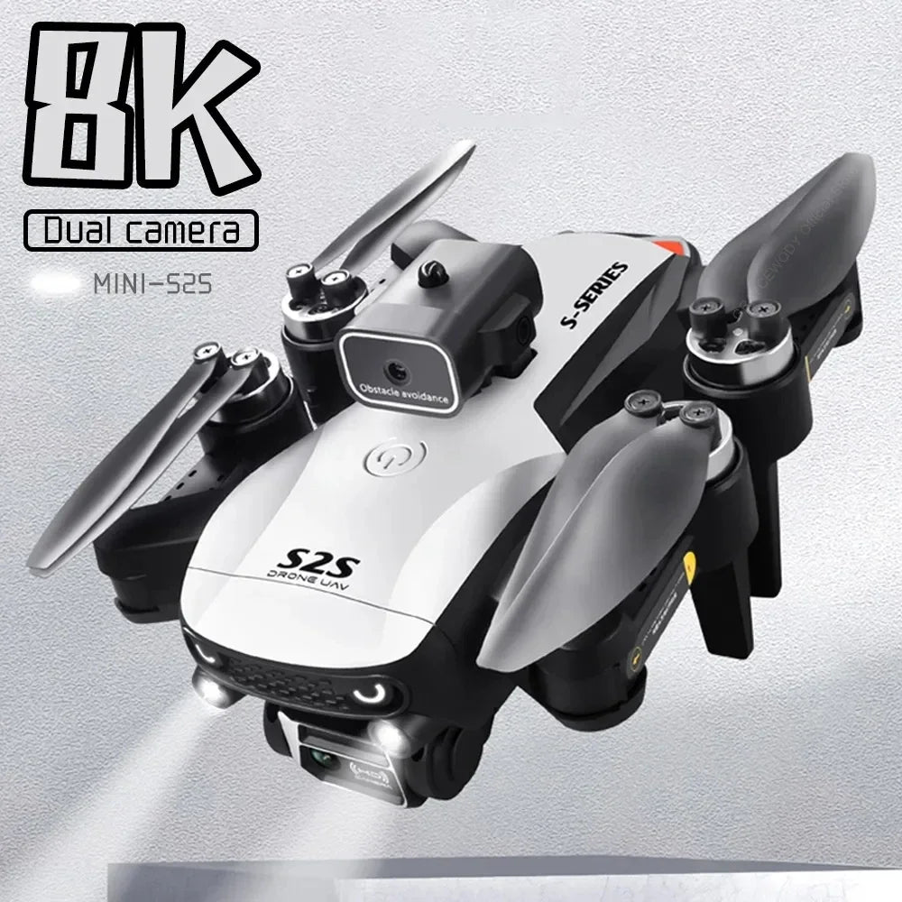 S2S Mini Drone 4K/8K – Foldable RC Quadcopter with Obstacle Avoidance & HD Camera