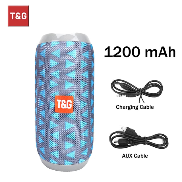Portable T&G TG117 Speaker – TWS Surround Sound, Bluetooth, FM & TF