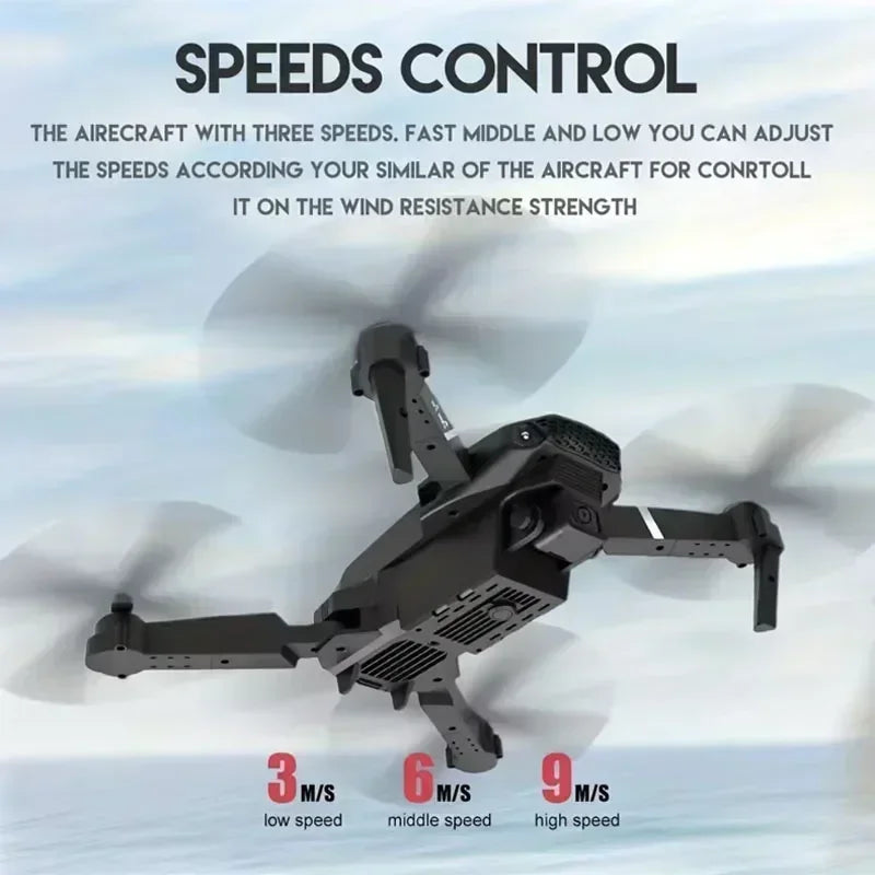 E88 Pro Foldable Drone – 4K/1080P HD Camera, WiFi FPV, RC Helicopter Toy Gift