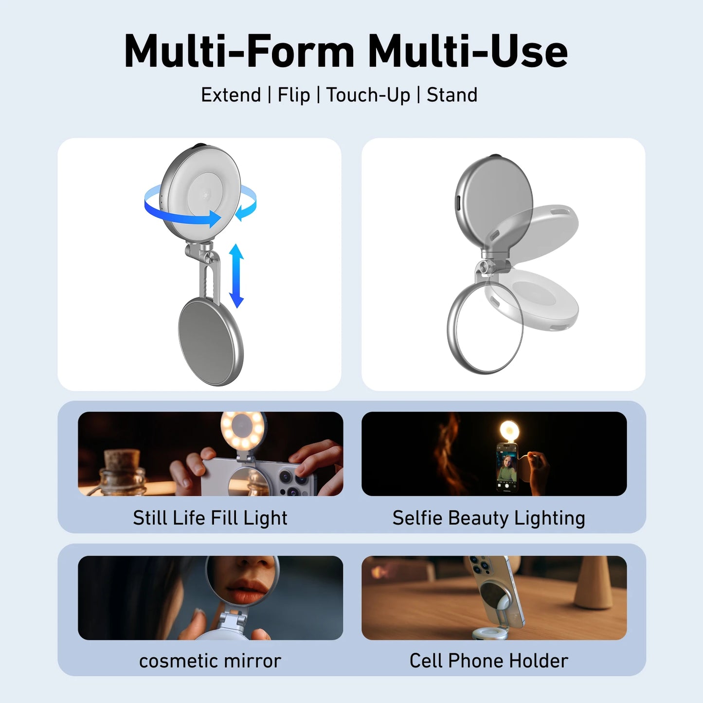 TELESIN Magnetic Phone Camera Grip – Shooting Handle with Remote Control for iPhone & Android