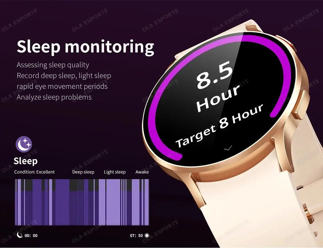 Smartwatch with Bluetooth Call – Waterproof Fitness Watch with Heart Rate & Sleep Monitor