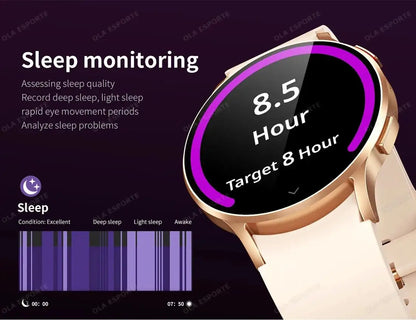 Smartwatch with Bluetooth Call – Waterproof Fitness Watch with Heart Rate & Sleep Monitor