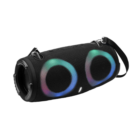 Waterproof Bluetooth Speaker 100W – RGB Light, 360° Surround Sound & Subwoofer