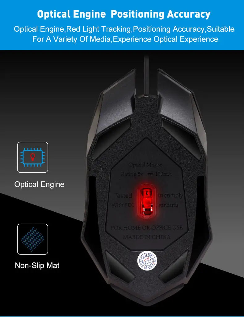 2025 ITLY M01 Sports Gaming Mouse – USB Wired with LED Luminous Backlit