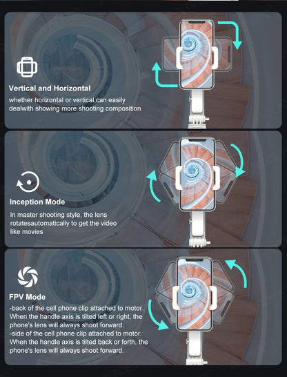 AXNEN A10 Smartphone Gimbal – Stabilizer with Fill Light, Tripod & Remote