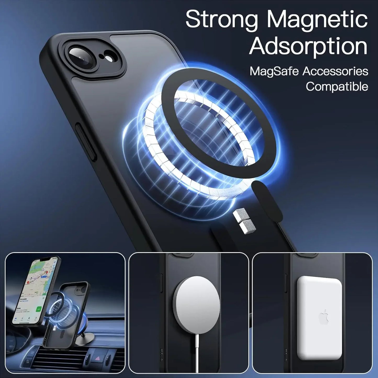 MagSafe Magnetic Wireless Charging Case – Shockproof Matte Cover for iPhone 16E 5G