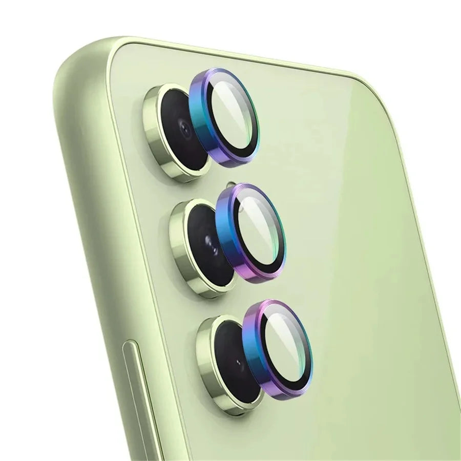 3Pcs Metallic Lens Protector Set – Full Camera Protection for Samsung Galaxy S25+, S23 FE, S24, A15, A35, A55"