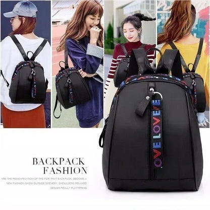 Women’s Fashion LOVE Backpack – Casual Shoulder Bag for School & Daily Use