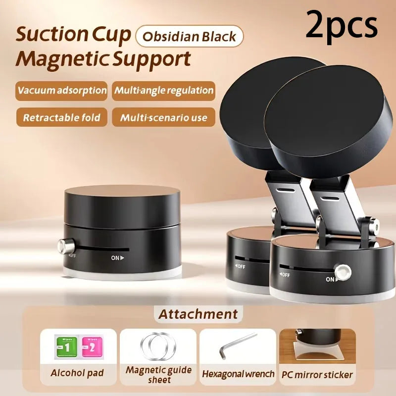 Vacuum Suction Magnetic Phone Holder – Adjustable & Foldable Design