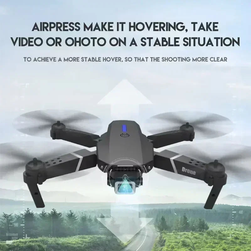 E88 Pro Foldable Drone – 4K/1080P HD Camera, WiFi FPV, RC Helicopter Toy Gift