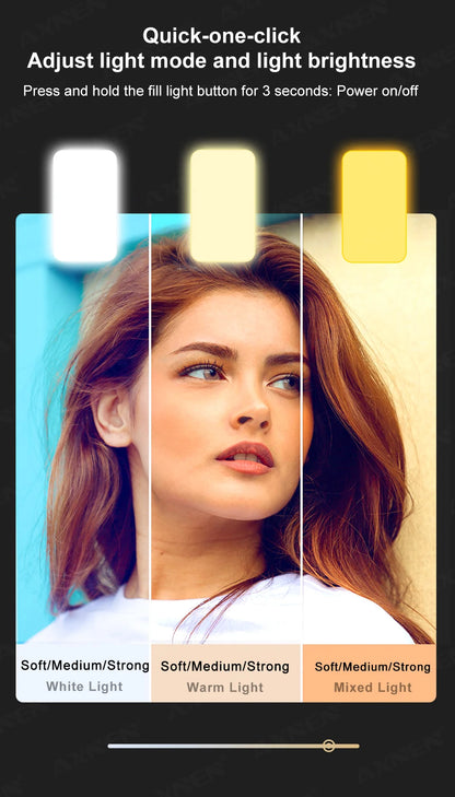 AXNEN A10 Smartphone Gimbal – Stabilizer with Fill Light, Tripod & Remote