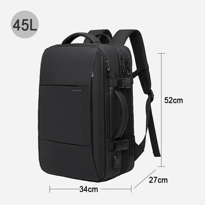 BANGE Travel & Business Backpack – Expandable, USB Charging, Waterproof, Fits 17.3” Laptop