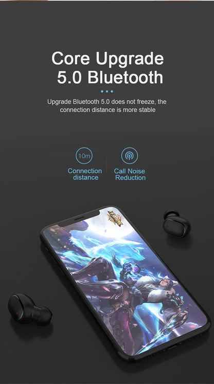 A6S TWS Wireless Earbuds – Bluetooth Stereo Headphones for Sport & Music