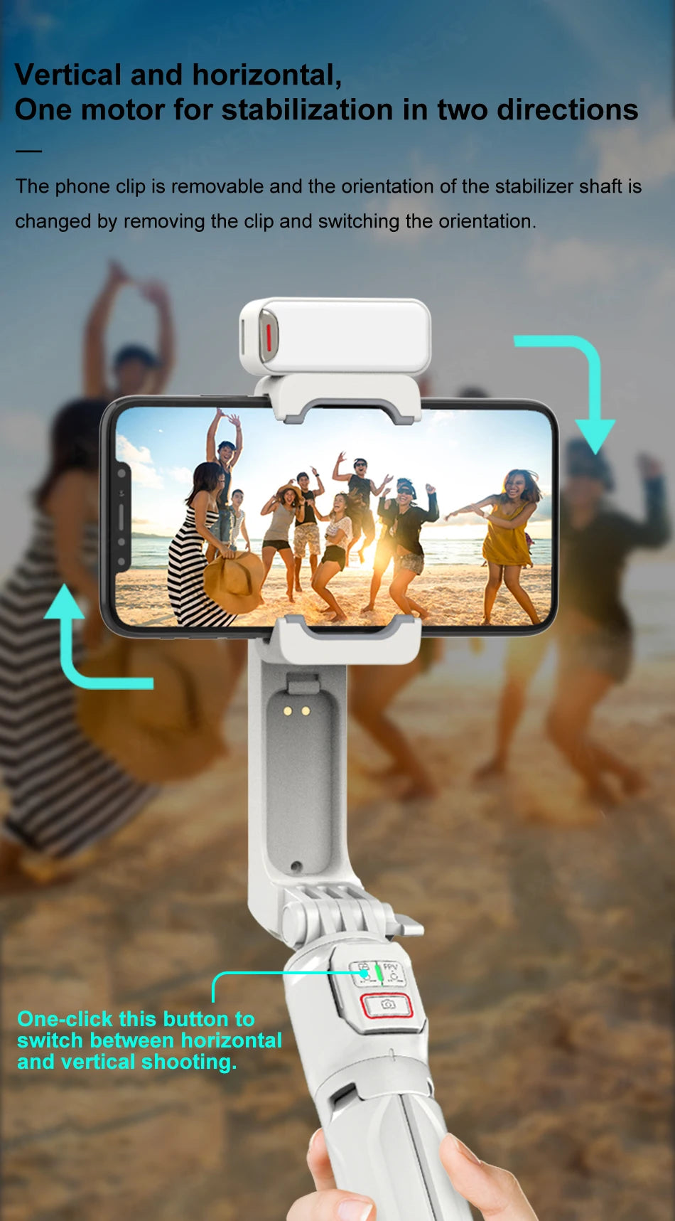 AXNEN A10 Smartphone Gimbal – Stabilizer with Fill Light, Tripod & Remote