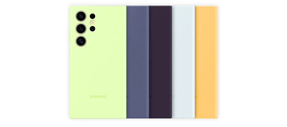 Original Silicone Case for Samsung Galaxy S24 Ultra / Plus – Soft Cover with Box
