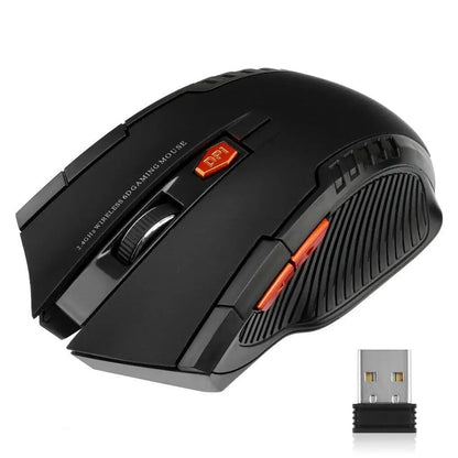 2.4G Wireless Gaming Mouse – 1600DPI, 6 Buttons, USB Receiver for PC & Laptop