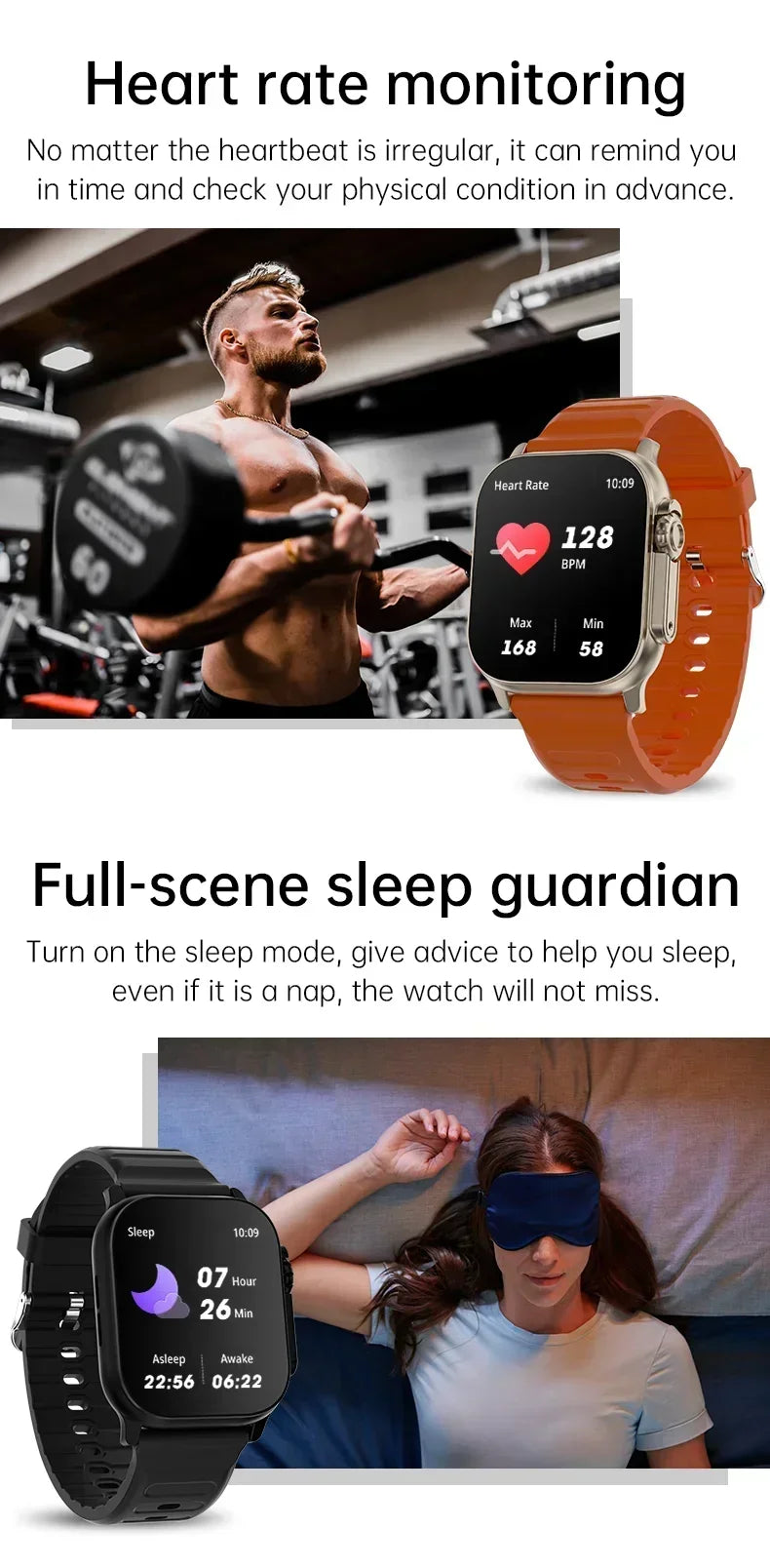Smartwatch T900 U2 49mm – Bluetooth Call, NFC, GPS, Music, Games, Wireless Charging